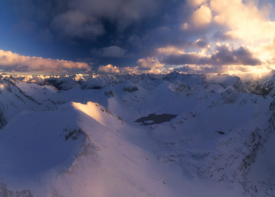 Panorama Allgäu Alpen Berge Hinterstein Winter Schnee verschneit Schrecksee Bergsee Erster Schnee Oberallgäu weiß blauer himmel sonne
