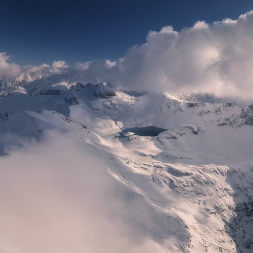 Landschaftsfotograf Panorama Allgäu Alpen Berge Hinterstein Schrecksee Bergsee Winter Schnee verschneit Oberallgäu weiß blauer himmel sonne