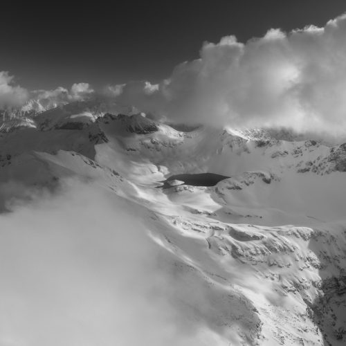 leinwand schwarz weiß wandbilder foto kaufen Allgäu Alpen Berge Hinterstein Schrecksee Bergsee Winter Schnee verschneit Oberallgäuer himmel sonne