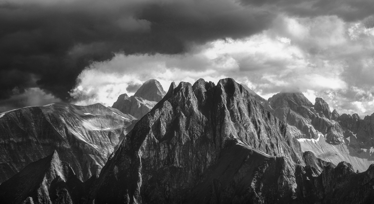 leinwand schwarz weiß wandbilder foto kaufen Allgäu Alpen Höfats Nebelhorn Berge Oberstdorf Sommer Oberallgäu