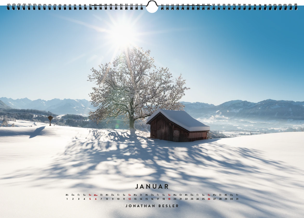 01 1 Allgäu Kalender 2025 Heimat Bergbilder Landschaftsbilder Kuhbilder