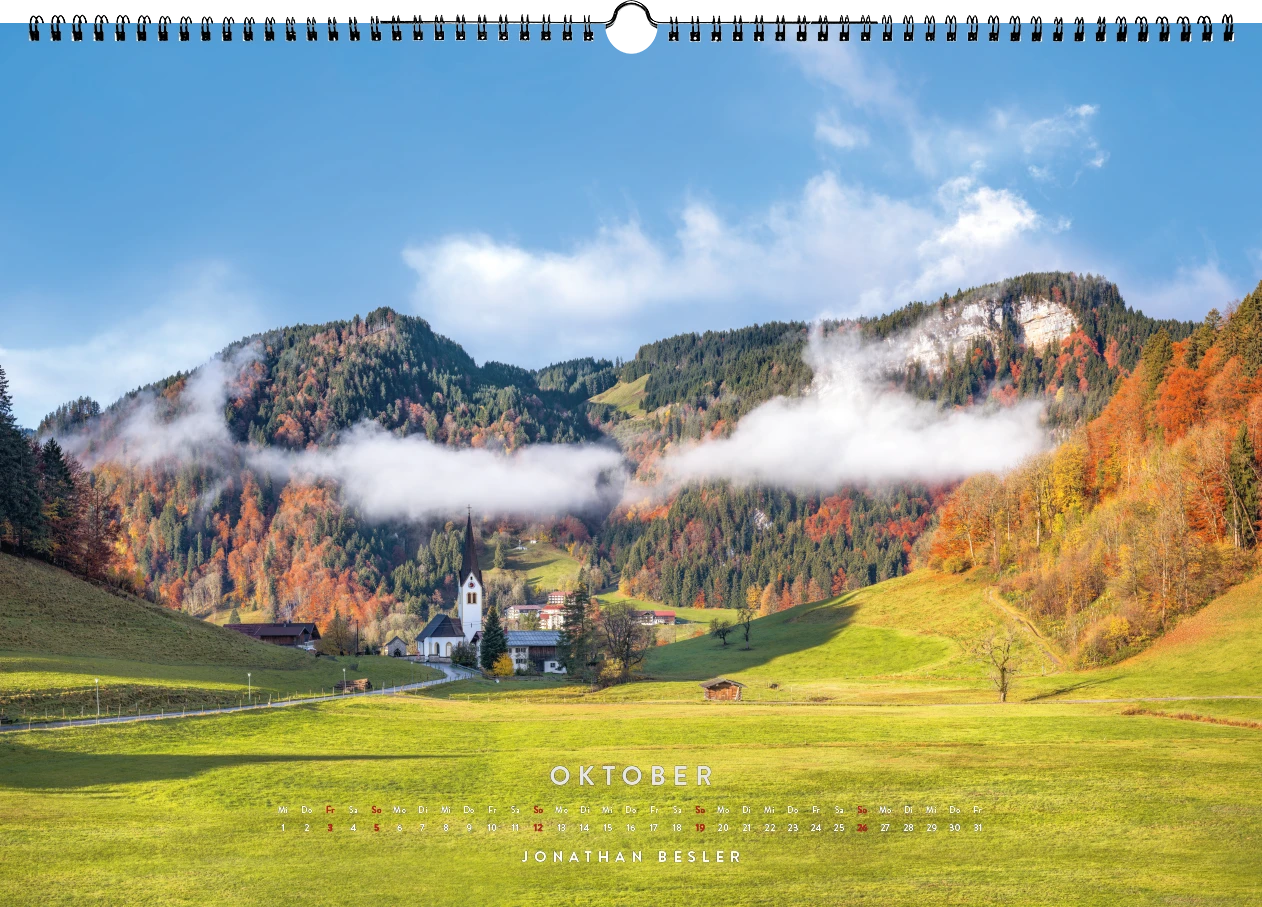 10 1 Allgäu Kalender 2025 Heimat Bergbilder Landschaftsbilder Kuhbilder