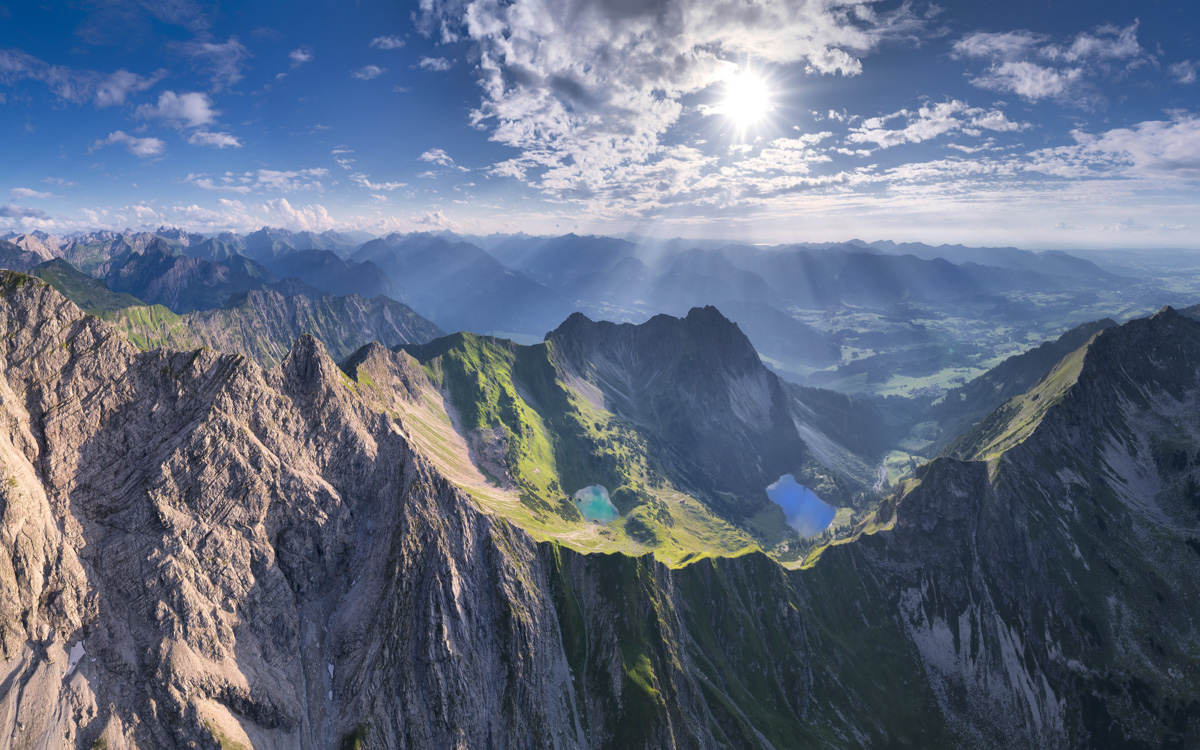 Oberstdorf, Gaißalpsee vom Rubihorn, Alpines Sommerlicht - Bergfotografie Oberallgäu