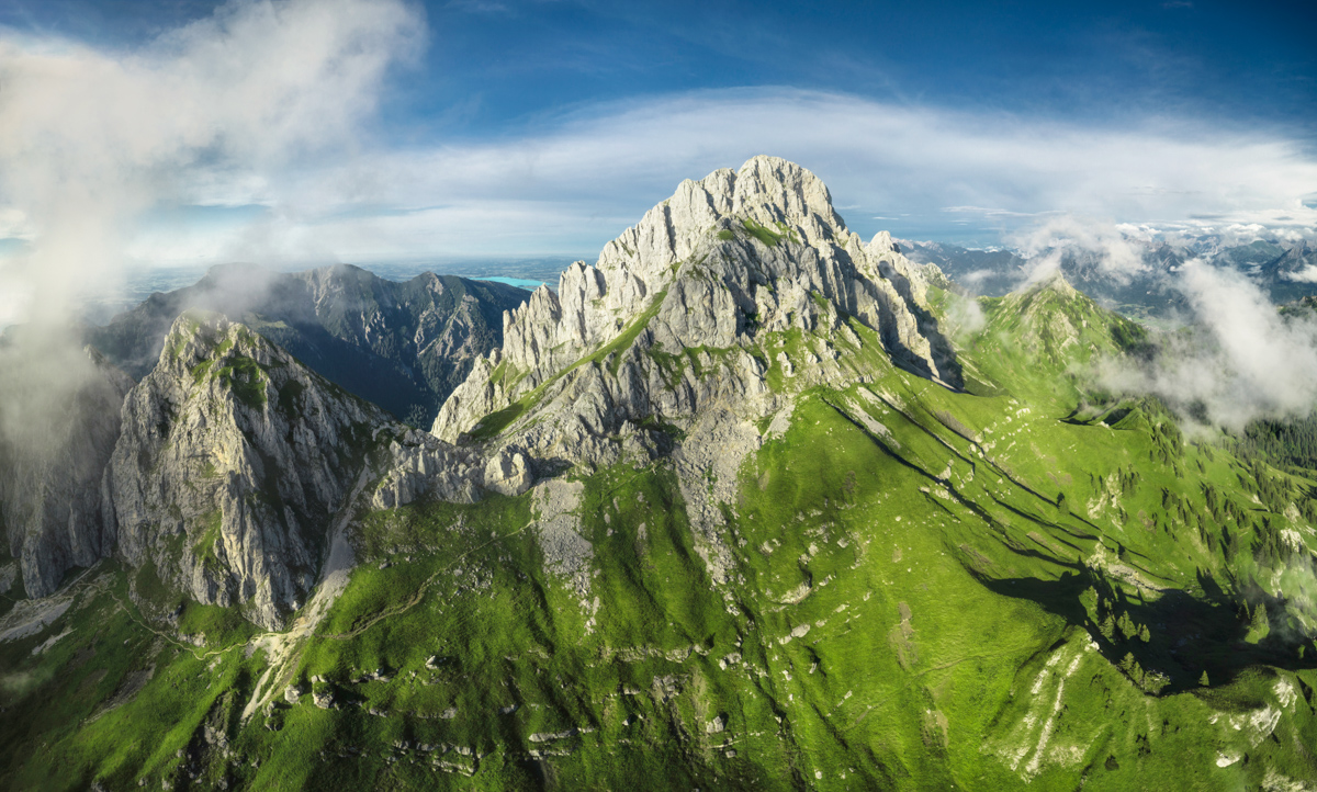 Lechtal, Gimpel und Rotflüh, Sommerliches Hochgebirgspanorama - Bergfotografie Tirol
