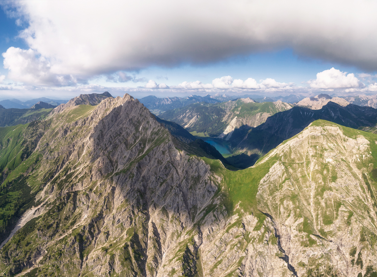 Hinterstein, Vilsalpsee und Traualpsee, Bergseen zwischen Felsgipfeln - Bergfotografie Allgäu