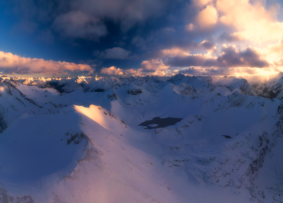 Hinterstein, Schrecksee im ersten Schnee, Wintereinbruch in den Allgäuer Alpen - Landschaftsfotografie Allgäu