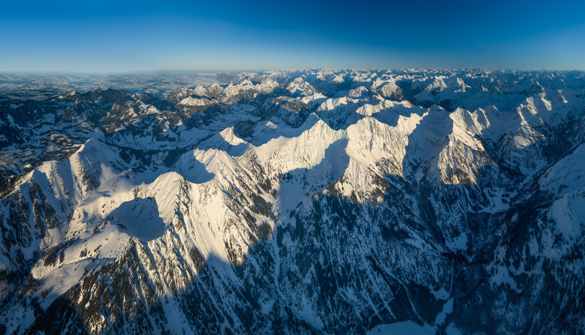 Hinterstein, Ponten und Bschießer im Winterpanorama, Ostrachtal bei Hindelang - Landschaftsfotografie Allgäu
