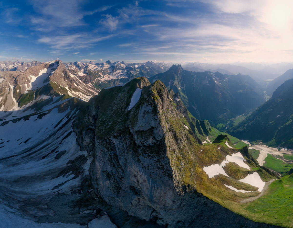 Hinterstein, Schneck und Großer Wilder mit Höfats, Frühling in den Allgäuer Alpen - Landschaftsfotografie Allgäu