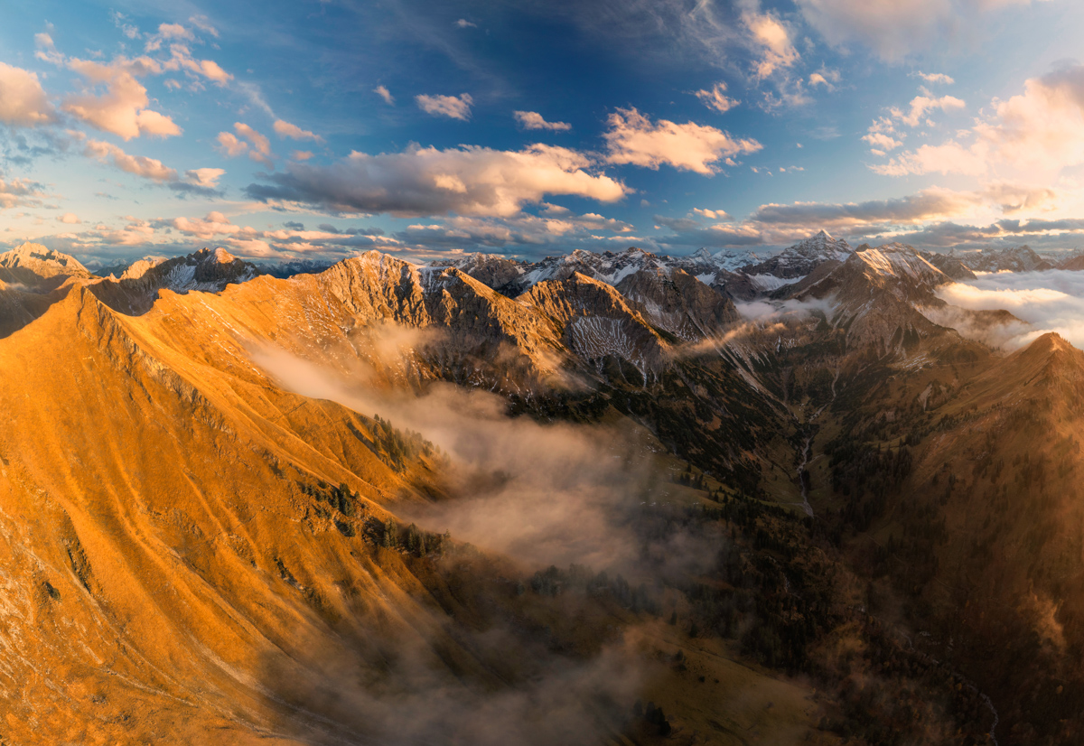 Hinterstein, Goldener Herbst am Schrecksee, Leuchtende Herbstfarben über den Allgäuer Alpen - Landschaftsfotografie Allgäu
