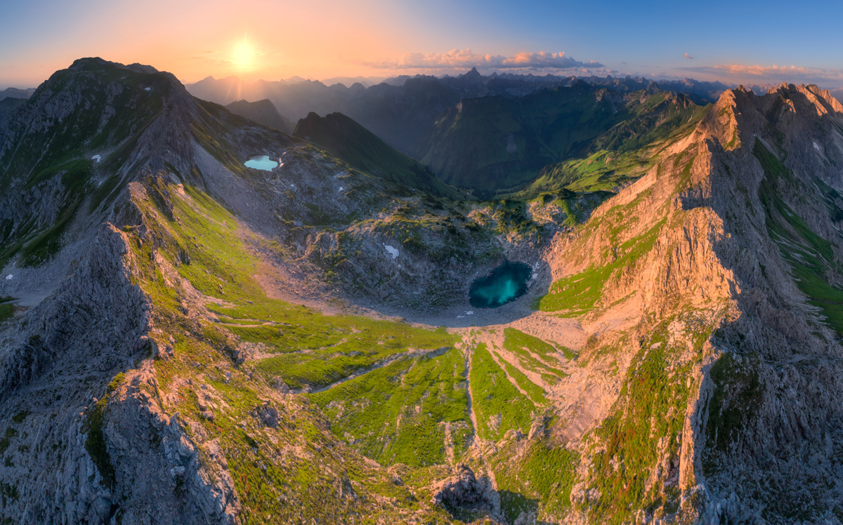 Hinterstein, Laufbichelsee im Morgenlicht, Türkiser Bergsee zwischen Alpengipfeln - Landschaftsfotografie Allgäu