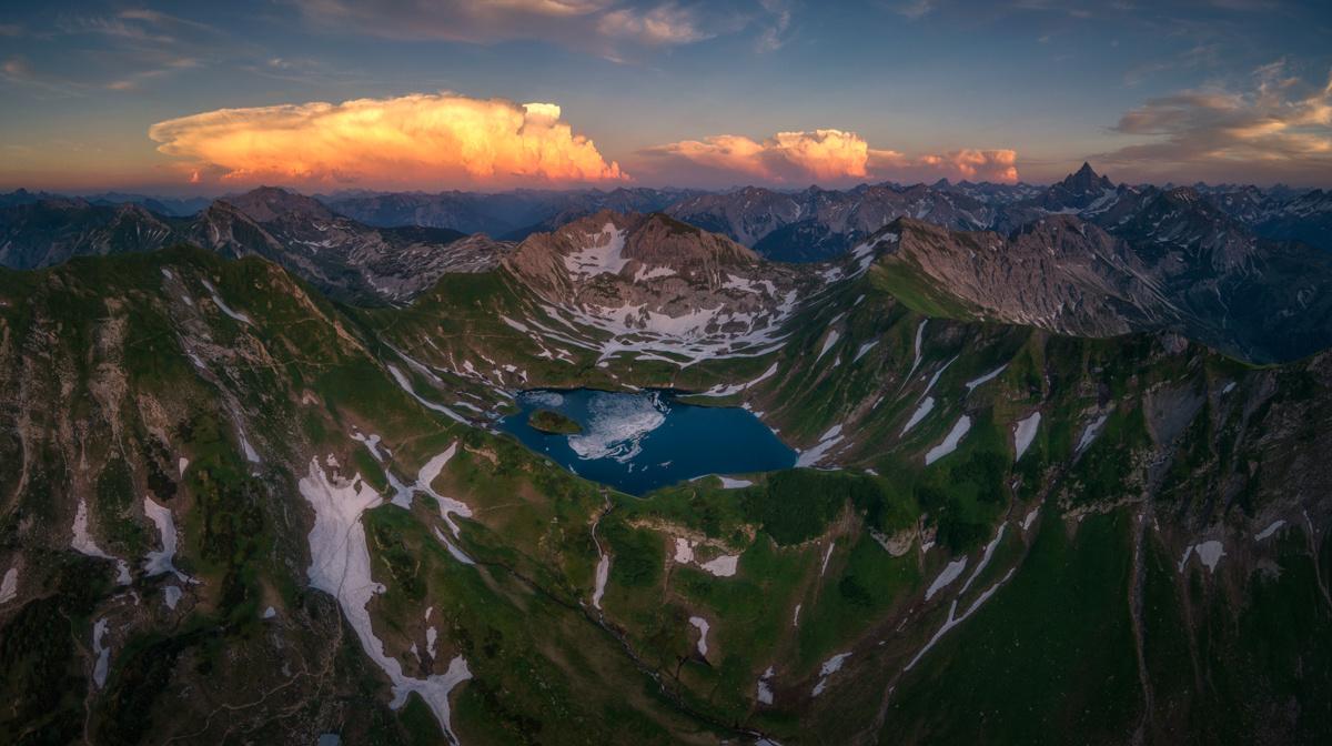 Hinterstein, Schrecksee im Frühling, Schneereste - Bergfotografie Oberallgäu