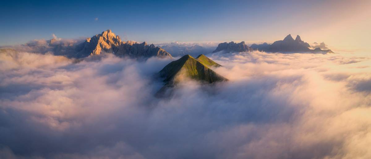 Oberstdorf, Krottenkopf und Hornbachkette, Nebelmeer im Sommer - Landschaftsfotografie Allgäu