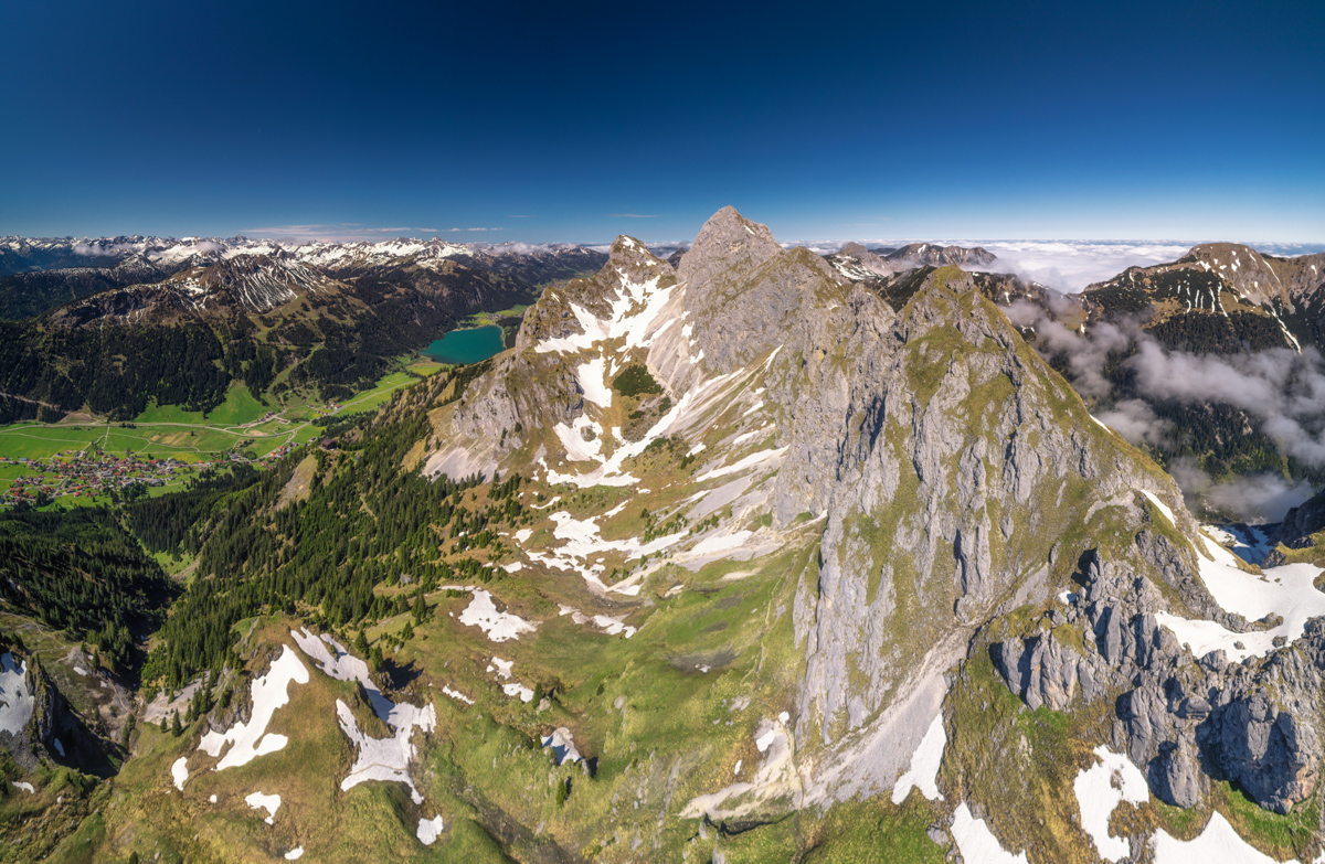 Tannheimer Tal, Gimpel und Rotflüh, Sommerliches Hochgebirgspanorama - Landschaftsfotografie Tirol