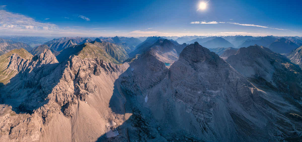 Oberstdorf, Großer Krottenkopf und Marchspitze, Sommerpanorama - Bergfotografie Allgäu