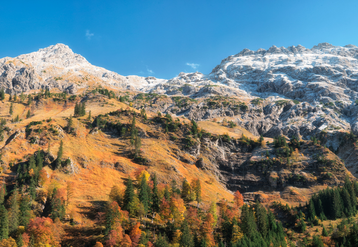 Hinterstein, Indian Summer in den Allgäuer Alpen, Herbstfarben - Naturfotografie Oberallgäu