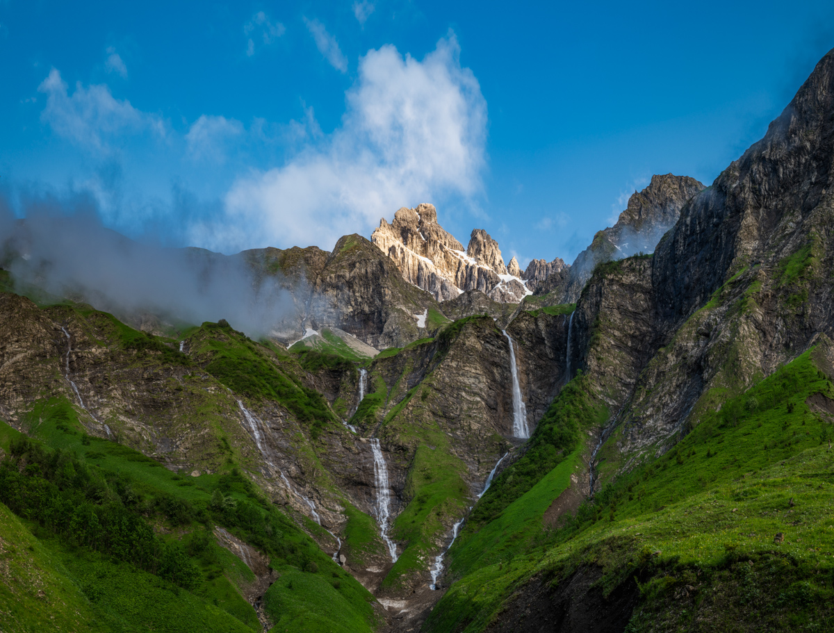 Oberstdorf, Wasserfälle am Krottenkopf, Hirnenalpe im Sommer - Naturfotografie Allgäu