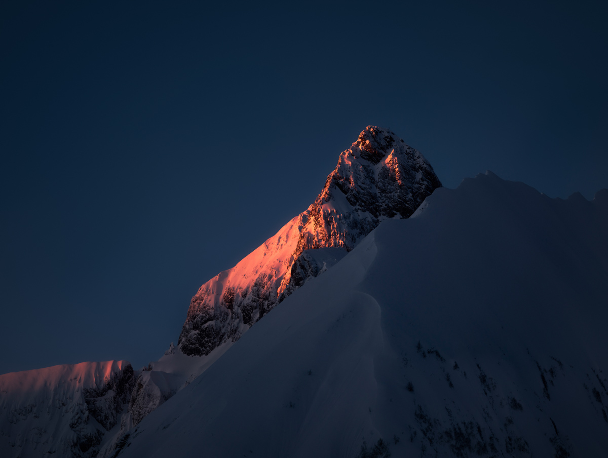 Oberstdorf, Himmelschrofen im winterlichen Alpenglühen, Sonnenaufgang - Bergfotografie Allgäu