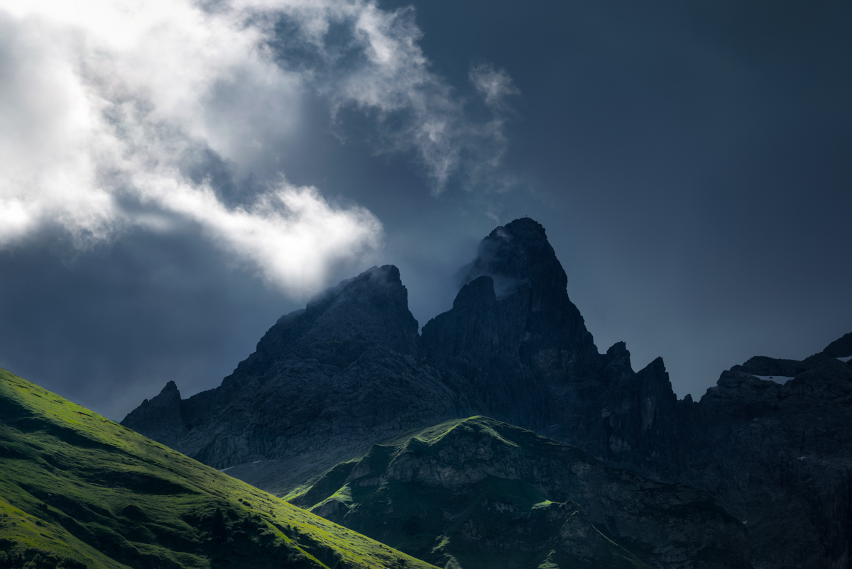 Oberstdorf, Trettach im Wolkendrama, Einödsbach - Bergfotografie Allgäu
