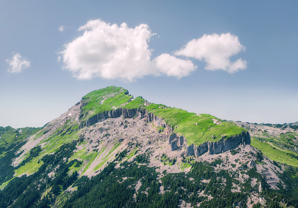 Kleinwalsertal, Ifen und Walmendinger Horn, Sommerpanorama - Bergfotografie Vorarlberg