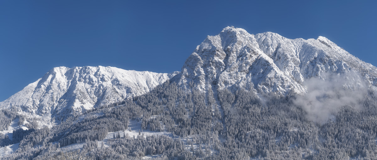 Rubihorn im Winterkleid, Tiefverschneite Berglandschaft bei Oberstdorf, Winterpanorama - Allgäu