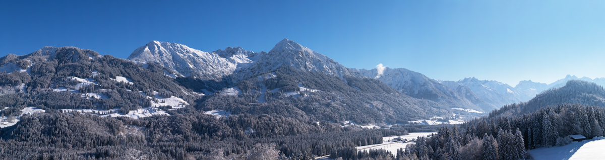 Oberstdorf, Krottenkopf und Rubihorn, Sonniger Winterblick - Bergfotografie Oberallgäu