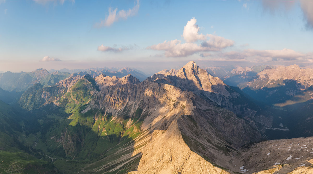 Hinterstein | Hochvogel und Großer Wilder | Alpenpanorama | Goldene Stunde - Bergfotografie Allgäu