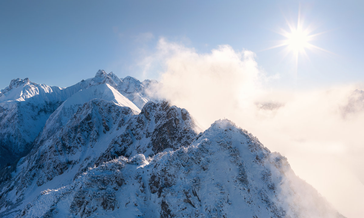 Wildgundkopf | Schmalhorn und Trettach | Wintersonne | Verschneite Gipfel - Bergfotografie Allgäu