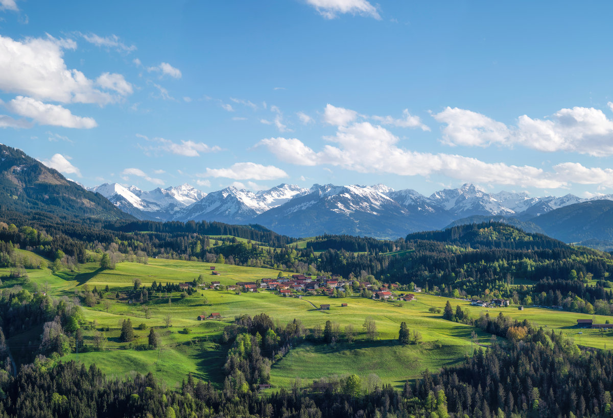 Sonthofen | Allgäuer Alpenpanorama | Frühlingsgrün | Schneegipfel - Landschaftsfotografie Allgäu