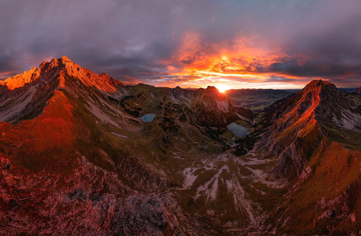 Gaisalpseen | Alpenpanorama | Sonnenuntergang | Leuchtende Gipfel - Landschaftsfotografie Allgäu