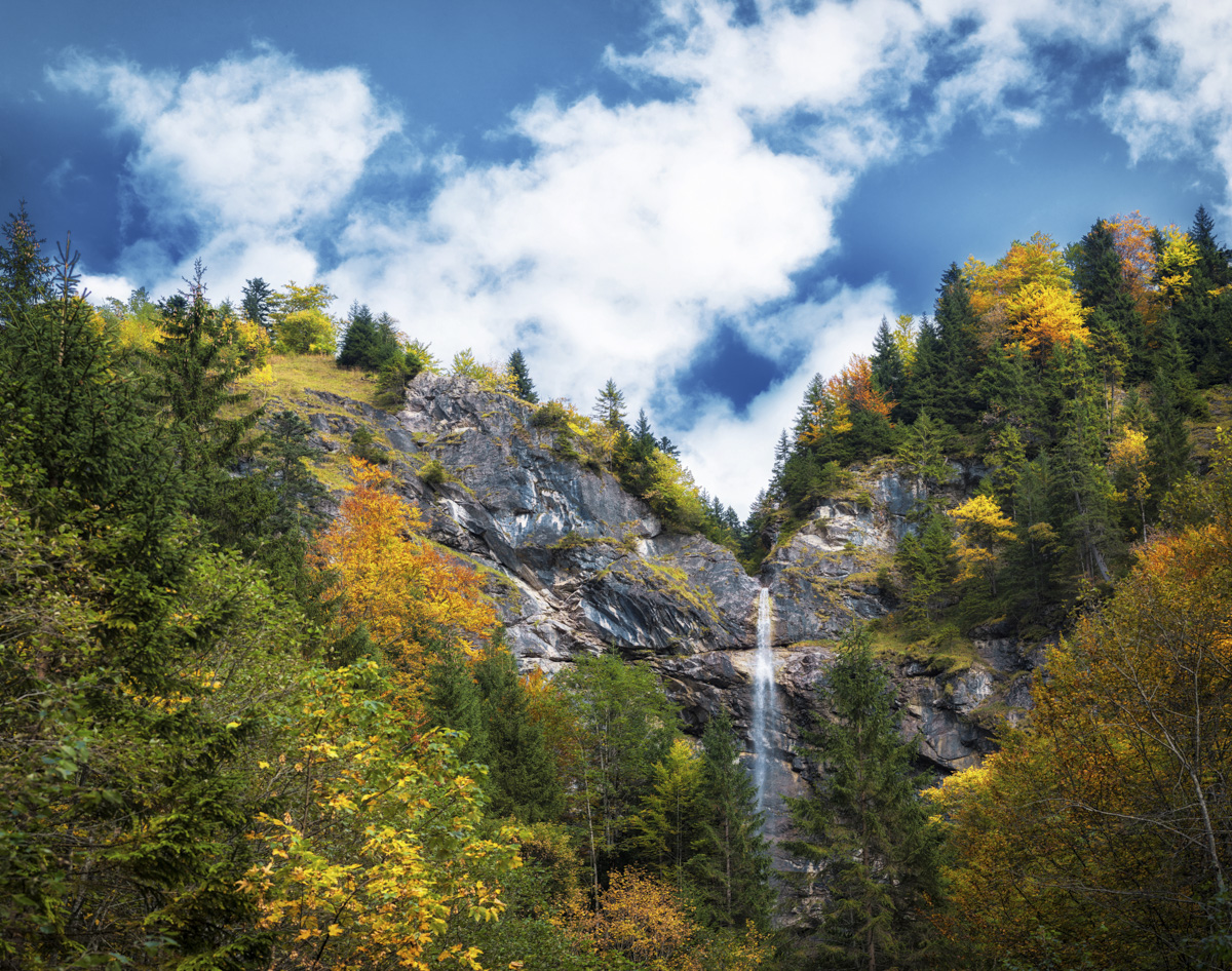 Panorama Allgäu Alpen Berge Hinterstein Herbst Herbstfarben Laub goldener Herbst Indian Summer Oberallgäu rot
