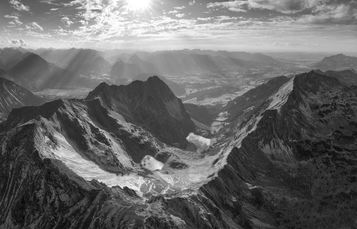 Bergbilder berg bilder Allgäu Alpen Berge Oberstdorf Sommer Gaißalpsee Rubihorn Bergsee Nebelhorn blauer himmel grün sonne
