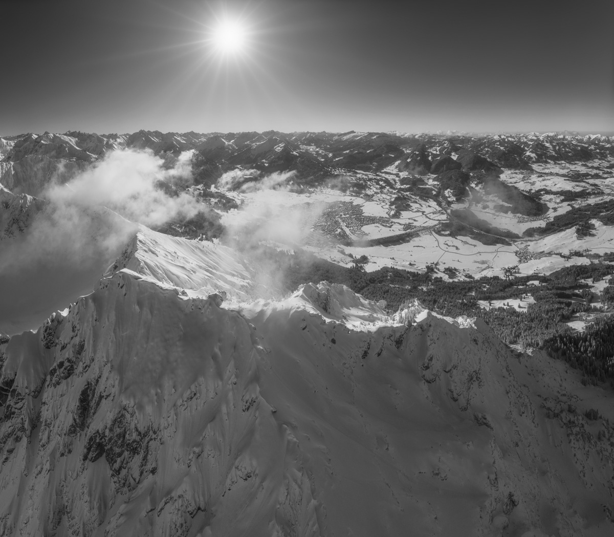 Bergbilder berg bilder Allgäu Alpen Berge Winter Schnee verschneit Himmelschrofen Rubihorn Nebelhorn Oberstdorf Rubi weiß blauer himmel sonne