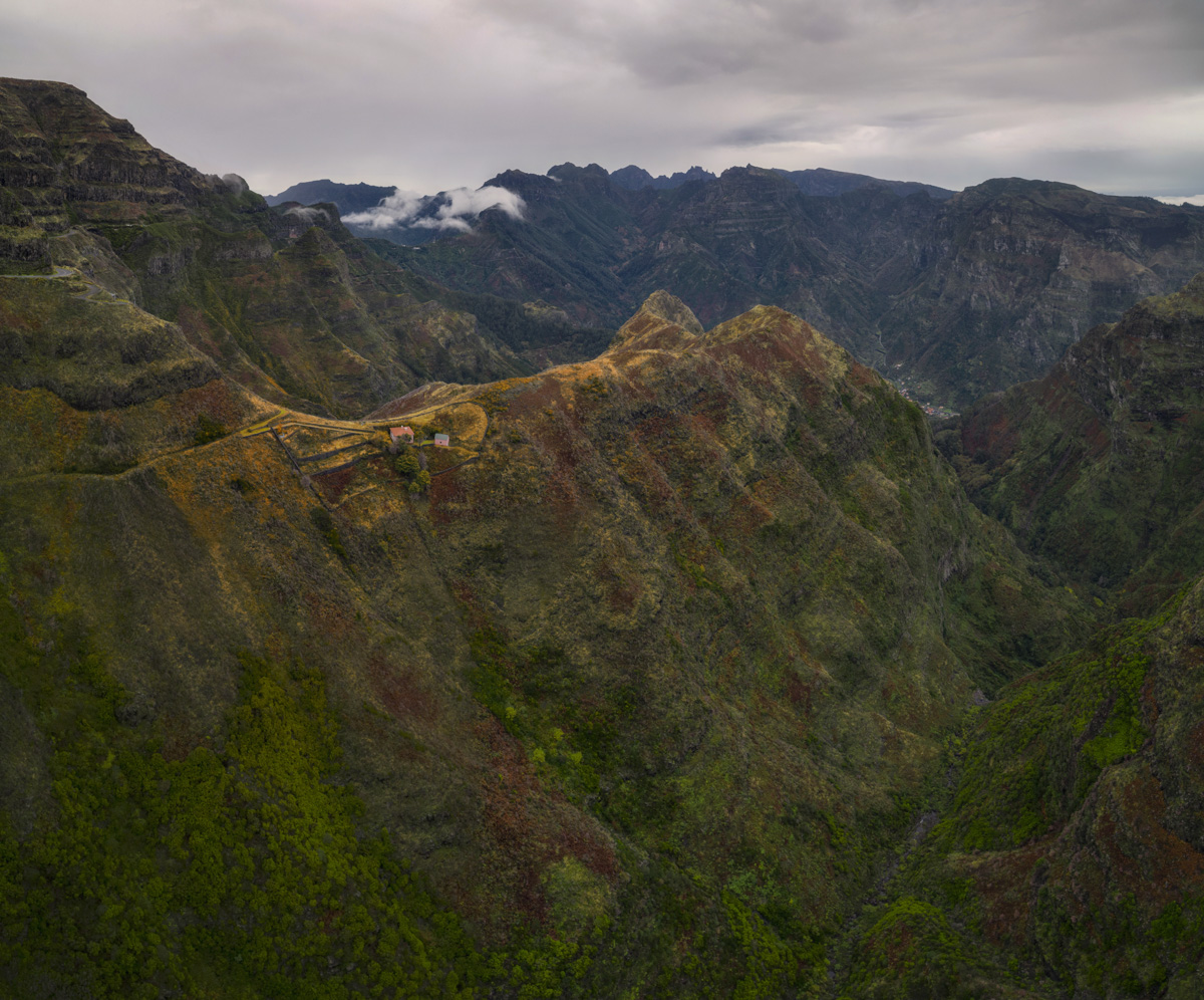 Madeira Portugal Landschaft Frühling Wolken Grün Sonnenuntergang Berge Funchal Ribeira Brava Sao Vicente Insel Island