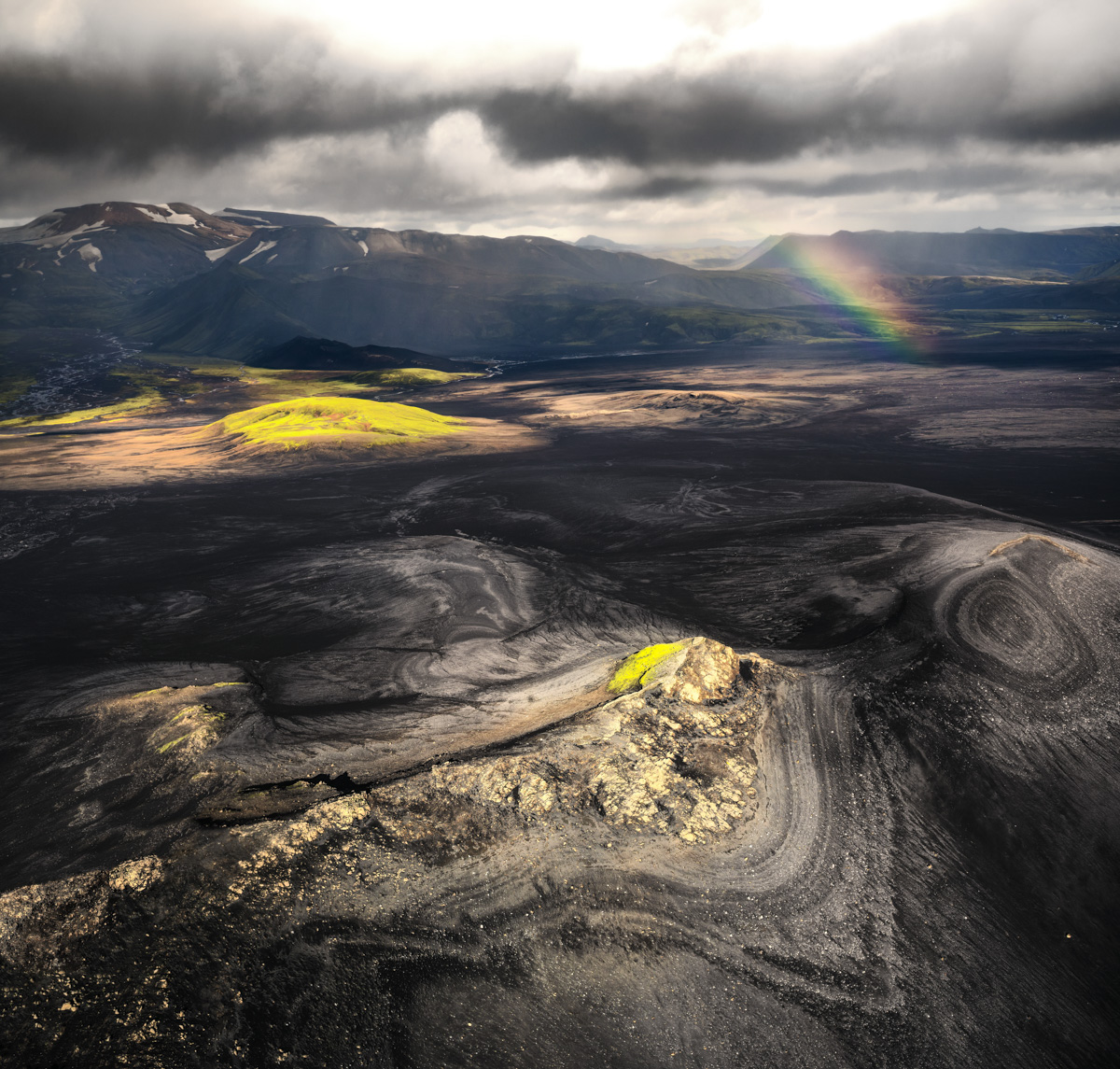 Island Bilder Island Iceland Volcano Hochland Highlands Regenbogen Berge