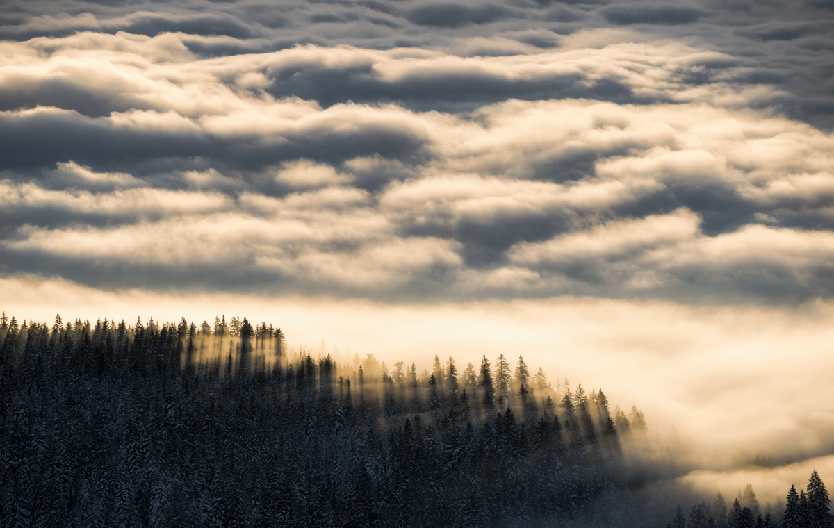 Panorama Allgäu Alpen Berge Oberstdorf Herbst Autumn Nebel Nebelmeer Sonnenaufgang Alpenglühen Oberallgäu blau rot orange sonne