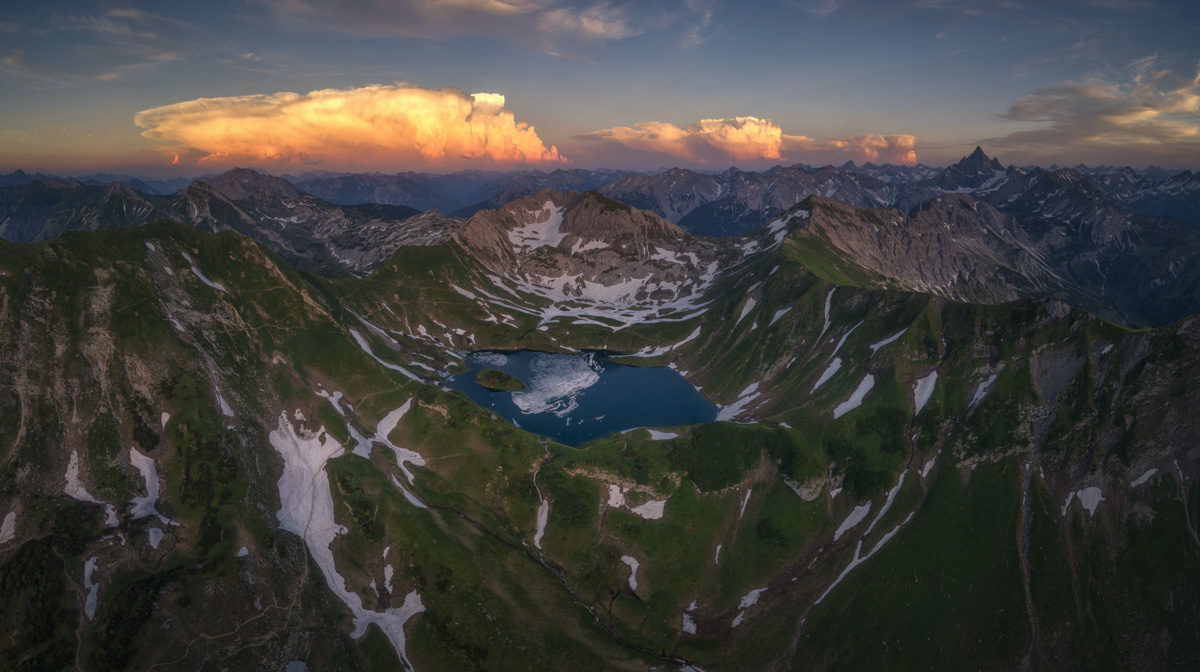 Bergbilder berg bilder Allgäu Alpen Berge Hinterstein Frühling Schnee Schrecksee grün schwarz