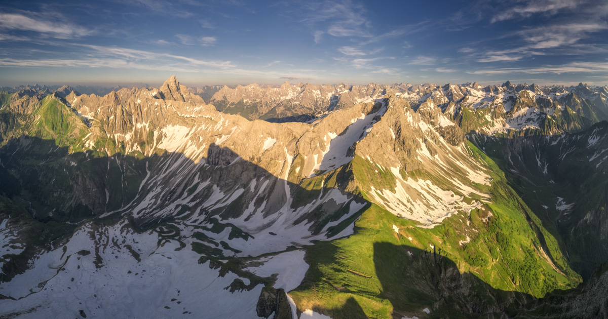 Bergbilder berg bilder Allgäu Alpen Berge Hinterstein Frühling Schnee Schneck Großer Wilder grün blauer himmel sonne