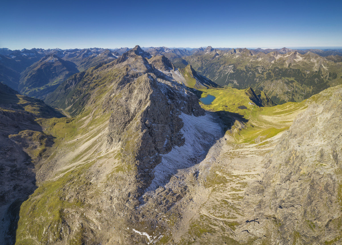 Bergbilder berg bilder Allgäu Alpen Berge Oberstdorf Herbst Autumn Rappensee Rappenkopf Bergsee Linkerskopf Heilbronner Weg Hohes Licht blauer himmel sonne