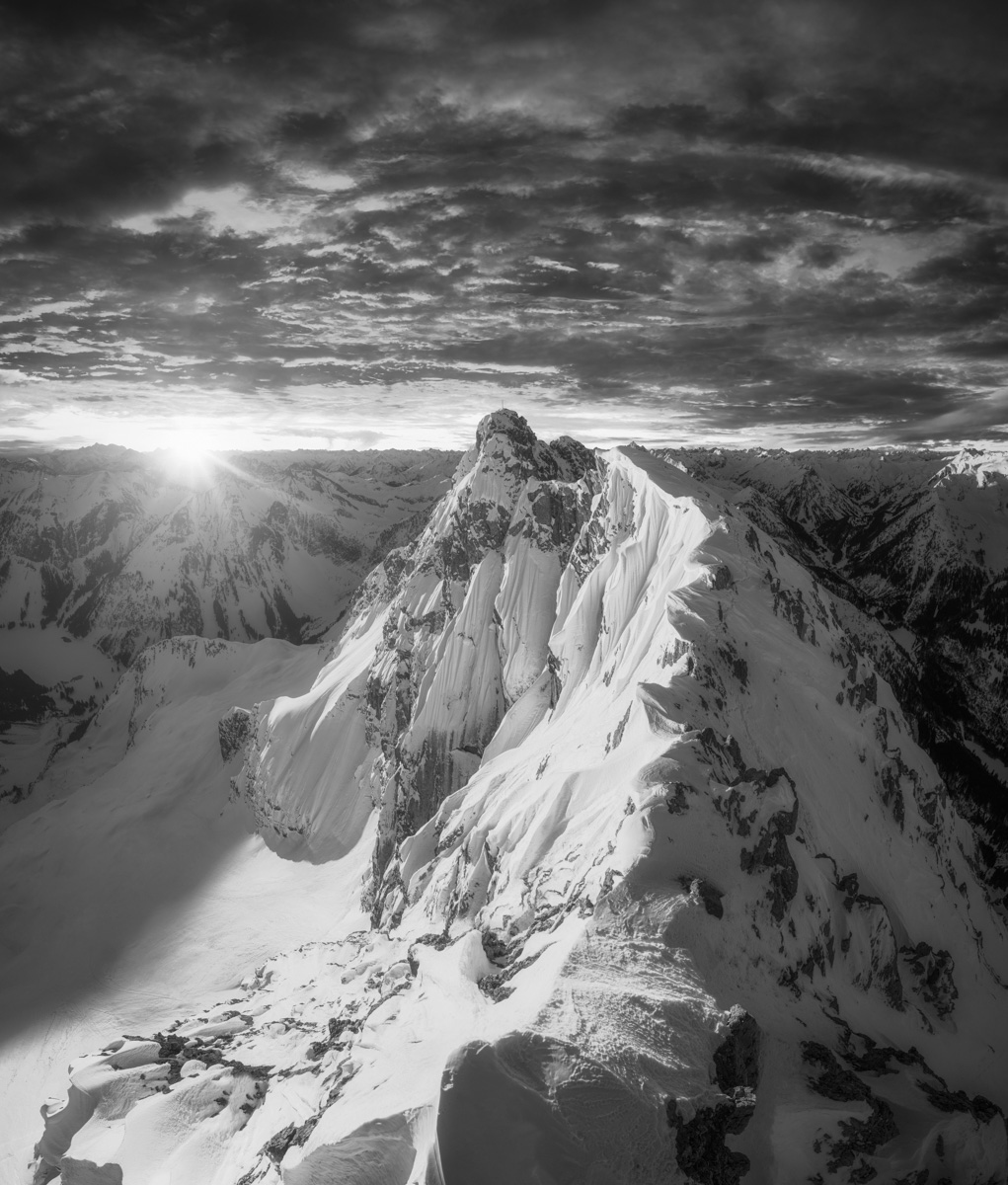 landschafts bild landschaftsbilder Allgäu Alpen Berge Rauhorn Gaishorn Hinterstein Alpenglühen Winter Schnee verschneit Sonnenaufgang Oberallgäu orange rot sonne