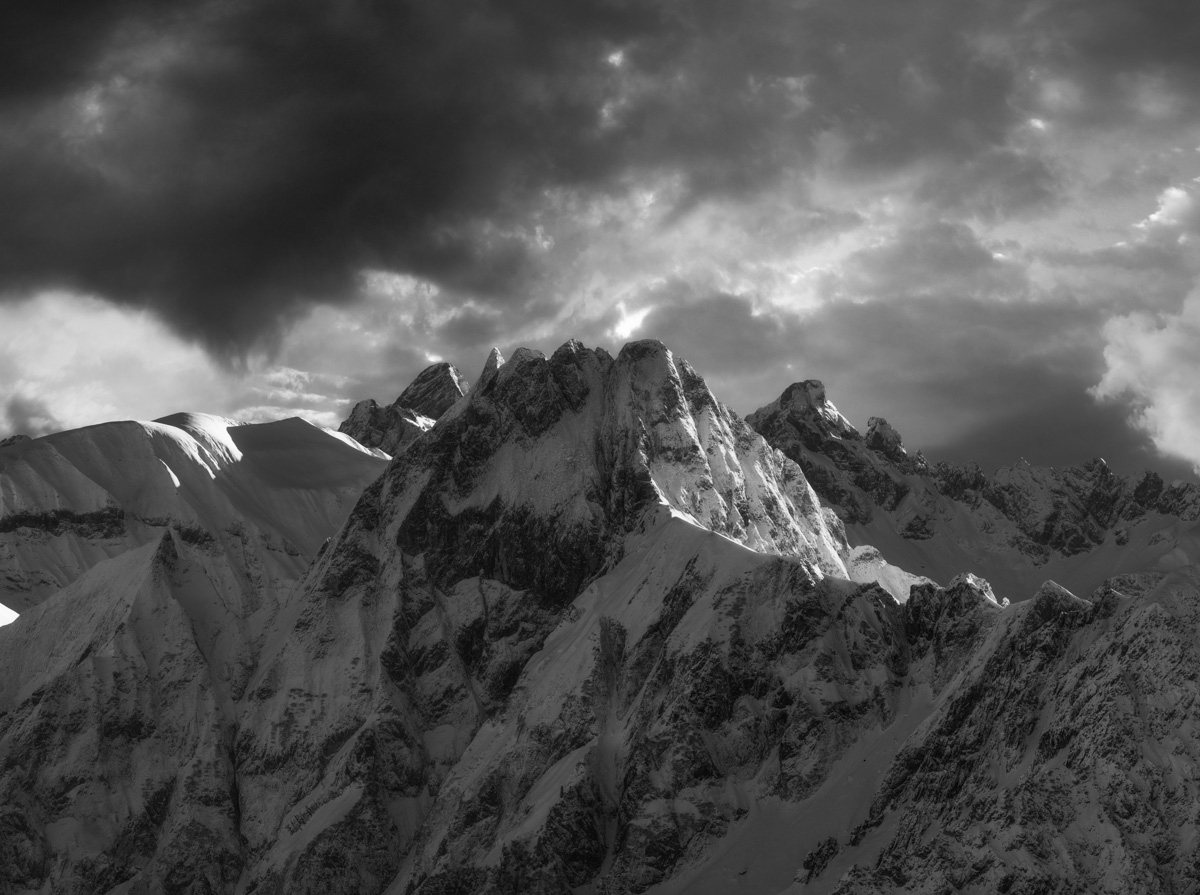 Bergbilder berg bilder Allgäu Alpen Berge Winter Schnee Höfats verschneit Sonnenuntergang Alpenglühen Nebelhorn Oberstdorf blau rot orange sonne