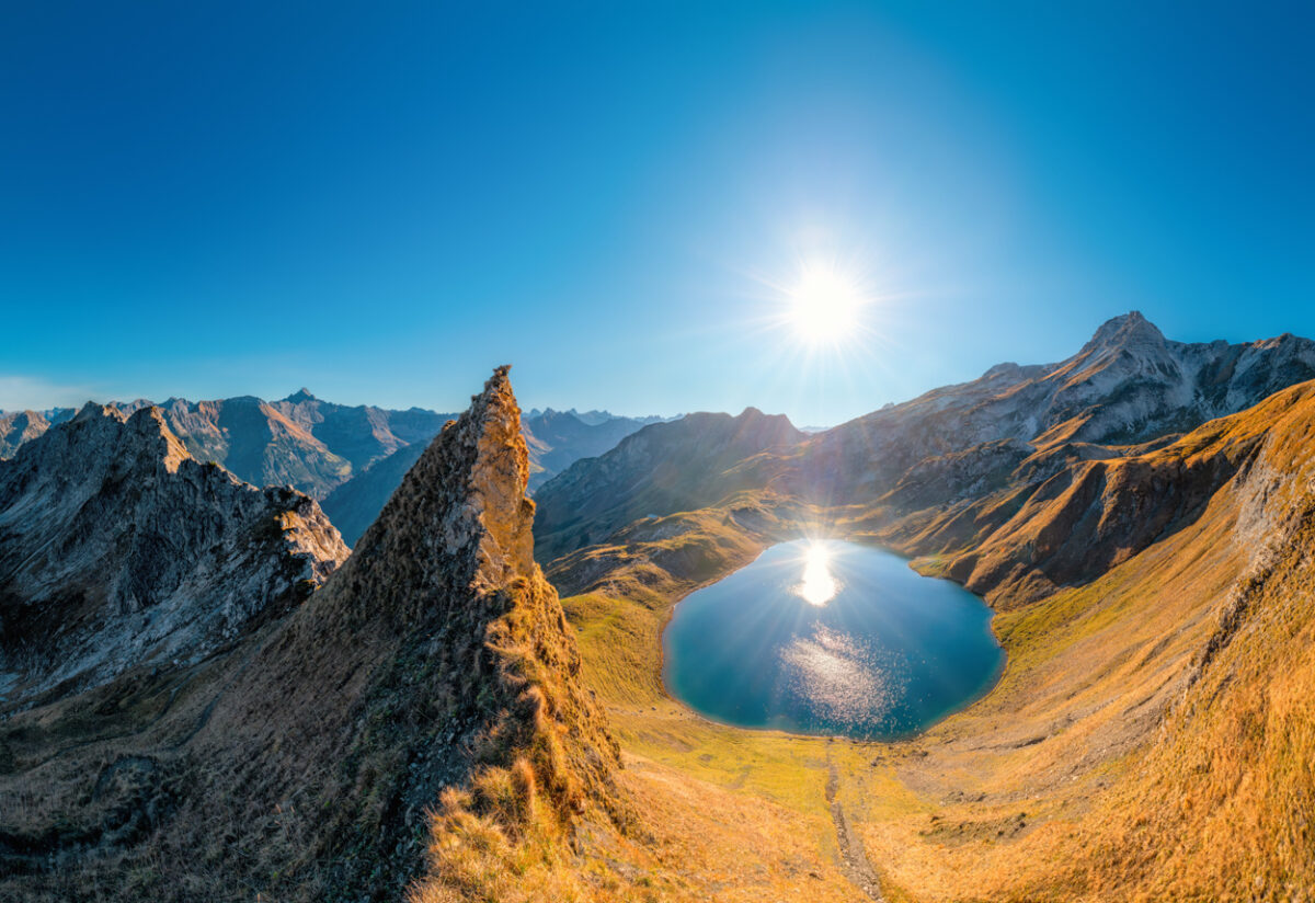 See Hinterstein Herbst blau orange allgäu Alpen